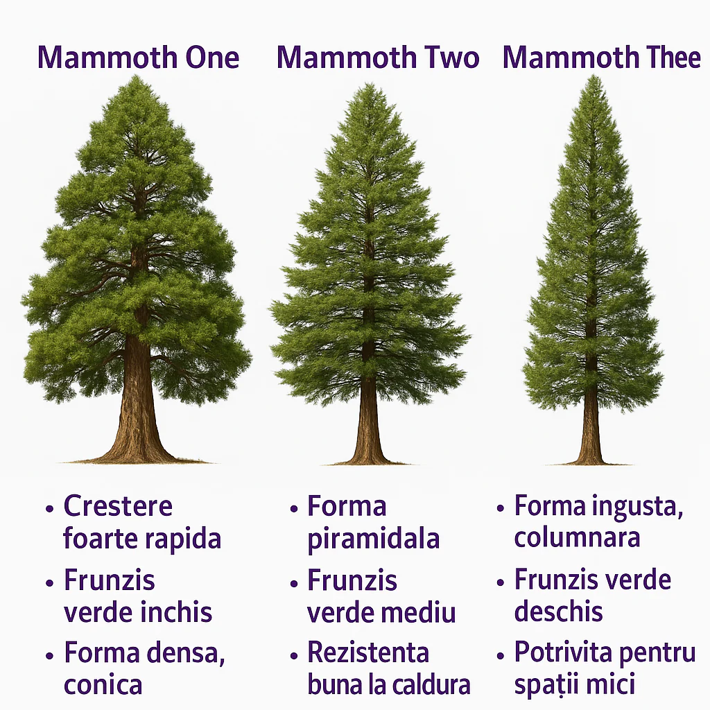 Arborele Mamut, Sequoia Healthy Mammoth One (Sequoiadendron Giganteum), conifer cu ace verde-albastrui, aspect metalic usor, arbore decorativ urias, vesnic verde, coroana piramidala - Image 7
